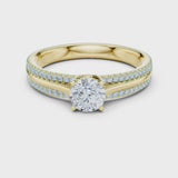 14K IGI Certified Diamond Ring with E-F Color VVS-VS Clarity Diamonds LR-0310@7