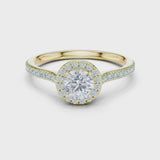 14K IGI Certified Diamond Ring with E-F Color VVS-VS Clarity Diamonds LR-0242@7
