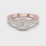 14K IGI Certified Diamond Ring with E-F Color VVS-VS Clarity Diamonds LR-0231@7