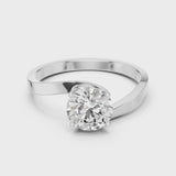 14K IGI Certified Diamond Ring with E-F Color VVS-VS Clarity Diamonds LR-0023@7
