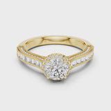 14K IGI Certified Diamond Ring with E-F Color VVS-VS Clarity Diamonds LR-0206@7