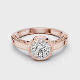 14K IGI Certified Diamond Ring with E-F Color VVS-VS Clarity Diamonds LR-0111