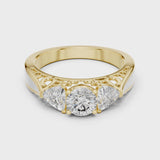 14K IGI Certified Diamond Ring with E-F Color VVS-VS Clarity Diamonds LR-0029@7