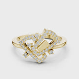 14K IGI Certified Diamond Ring with E-F Color VVS-VS Clarity Diamonds LR-01 (63)