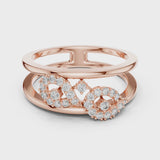 14K IGI Certified Diamond Ring with E-F Color VVS-VS Clarity Diamonds LR-01 (72)