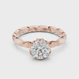14K IGI Certified Diamond Ring with E-F Color VVS-VS Clarity Diamonds LR-0019@7