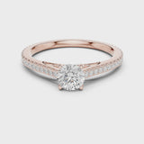 14K IGI Certified Diamond Ring with E-F Color VVS-VS Clarity Diamonds LR-0312@7