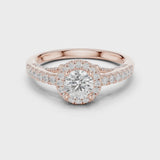 14K IGI Certified Diamond Ring with E-F Color VVS-VS Clarity Diamonds LR-0218@7