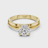 14K IGI Certified Diamond Ring with E-F Color VVS-VS Clarity Diamonds LR-0005@7