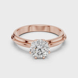 14K IGI Certified Diamond Ring with E-F Color VVS-VS Clarity Diamonds LR-0006