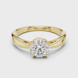 14K IGI Certified Diamond Ring with E-F Color VVS-VS Clarity Diamonds LR-0003