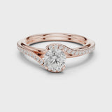14K IGI Certified Diamond Ring with E-F Color VVS-VS Clarity Diamonds LR-0336@7