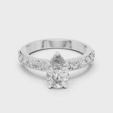 14K IGI Certified Diamond Ring with E-F Color VVS-VS Clarity Diamonds LR-0173