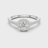 14K IGI Certified Diamond Ring with E-F Color VVS-VS Clarity Diamonds LR-0265@7