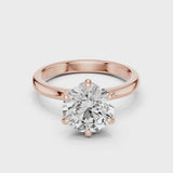 14K IGI Certified Diamond Ring with E-F Color VVS-VS Clarity Diamonds LR-0171