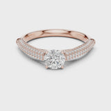 14K IGI Certified Diamond Ring with E-F Color VVS-VS Clarity Diamonds LR-0317@7