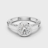 14K IGI Certified Diamond Ring with E-F Color VVS-VS Clarity Diamonds LR-0111