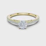 14K IGI Certified Diamond Ring with E-F Color VVS-VS Clarity Diamonds LR-0312@7
