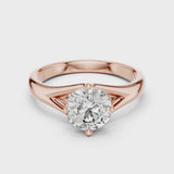 14K IGI Certified Diamond Ring with E-F Color VVS-VS Clarity Diamonds LR-0012@7