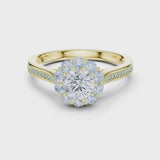 14K IGI Certified Diamond Ring with E-F Color VVS-VS Clarity Diamonds LR-0237@7