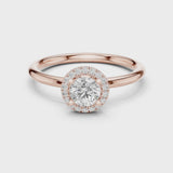 14K IGI Certified Diamond Ring with E-F Color VVS-VS Clarity Diamonds LR-0215@7