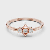 14K IGI Certified Diamond Ring with E-F Color VVS-VS Clarity Diamonds LR-01 (93)