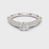 14K IGI Certified Diamond Ring with E-F Color VVS-VS Clarity Diamonds LR-0317@7