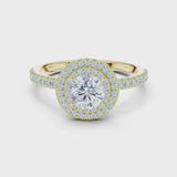 14K IGI Certified Diamond Ring with E-F Color VVS-VS Clarity Diamonds LR-0219@7
