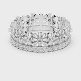 14K IGI Certified Diamond Ring with E-F Color VVS-VS Clarity Diamonds R42@7
