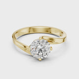 14K IGI Certified Diamond Ring with E-F Color VVS-VS Clarity Diamonds LR-0013@7