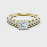 14K IGI Certified Diamond Ring with E-F Color VVS-VS Clarity Diamonds LR-0309@7