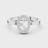 14K IGI Certified Diamond Ring with E-F Color VVS-VS Clarity Diamonds R28@7