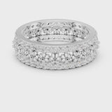 14K IGI Certified Diamond Ring with E-F Color VVS-VS Clarity Diamonds R40@7