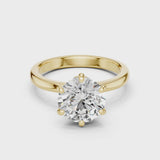 14K IGI Certified Diamond Ring with E-F Color VVS-VS Clarity Diamonds LR-0171