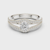 14K IGI Certified Diamond Ring with E-F Color VVS-VS Clarity Diamonds LR-0345@7