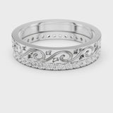 14K IGI Certified Diamond Ring with E-F Color VVS-VS Clarity Diamonds R22@7