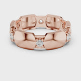 14K IGI Certified Diamond Ring with E-F Color VVS-VS Clarity Diamonds R3@7