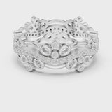 14K IGI Certified Diamond Ring with E-F Color VVS-VS Clarity Diamonds R44@7