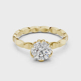 14K IGI Certified Diamond Ring with E-F Color VVS-VS Clarity Diamonds LR-0019@7