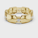 14K IGI Certified Diamond Ring with E-F Color VVS-VS Clarity Diamonds R3@7