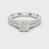 14K IGI Certified Diamond Ring with E-F Color VVS-VS Clarity Diamonds LR-0326@7