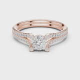 14K IGI Certified Diamond Ring with E-F Color VVS-VS Clarity Diamonds LR-0343@7