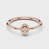 14K IGI Certified Diamond Ring with E-F Color VVS-VS Clarity Diamonds LR-01 (96)