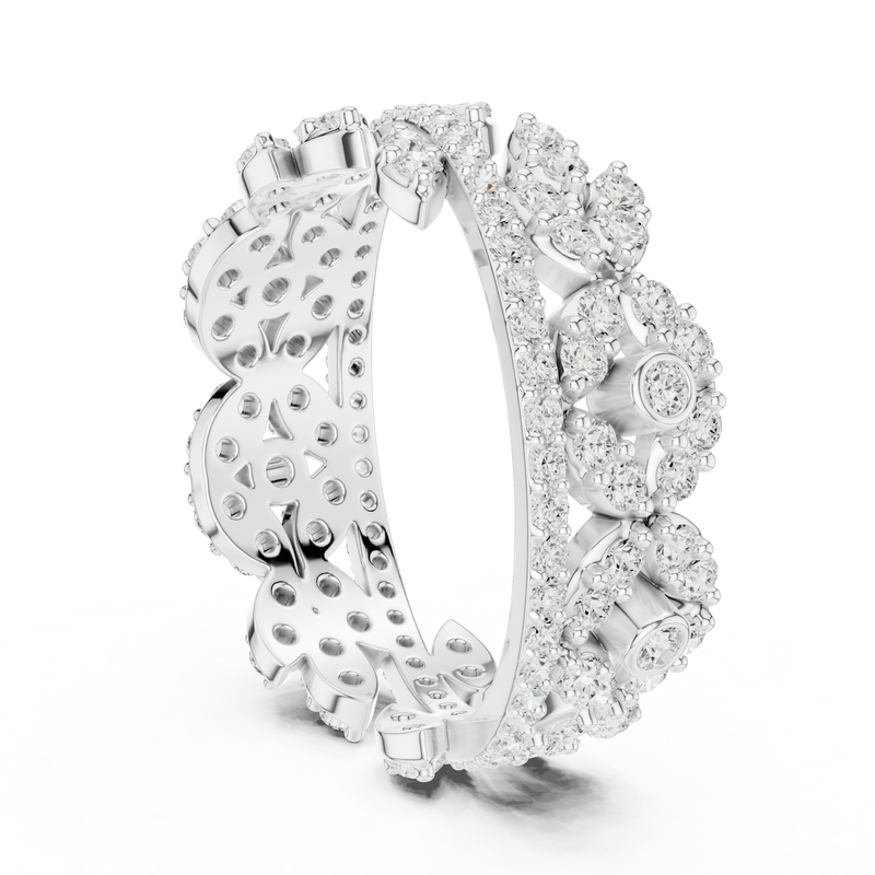 Ladies Ring r45@7 - White Gold - Image