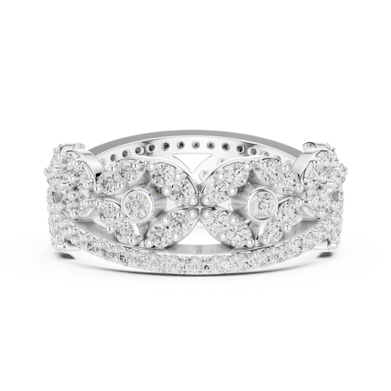 Ladies Ring r45@7 - White Gold - Image