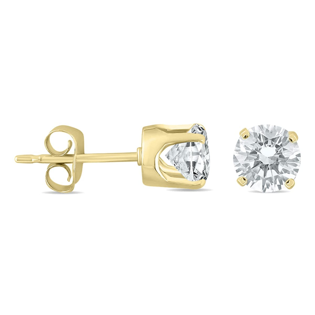 1 CT. T.W. Diamond Solitaire Stud Earrings in 14K White Gold (J/I3)