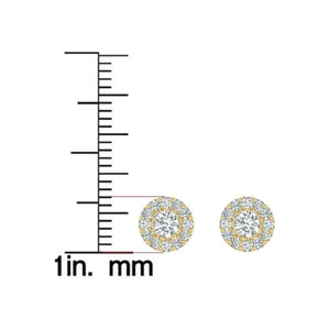 1/2 Carat TW Round Natural Diamond Stud EarRings (J-K Color, I2-I3 Clarity)