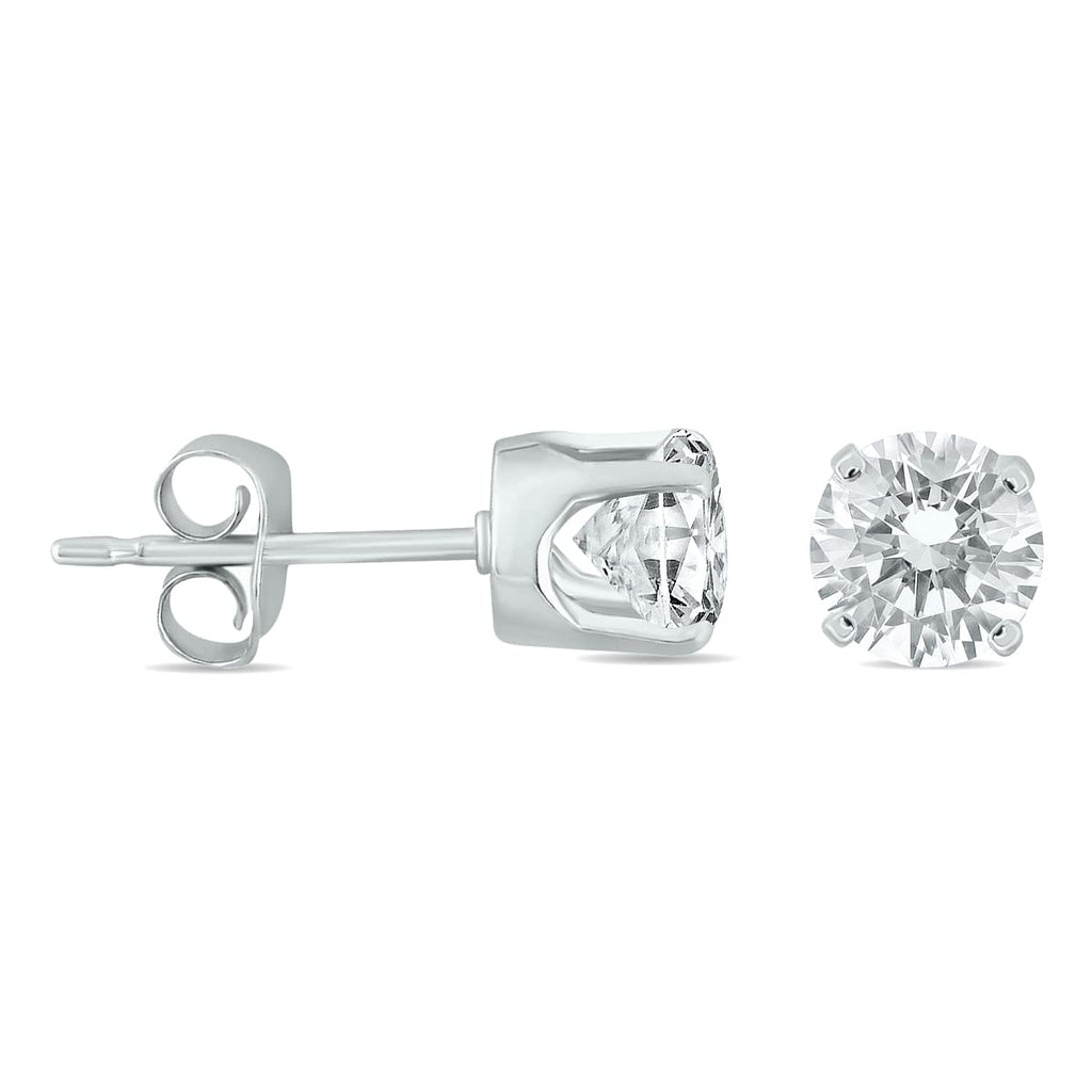 Diamond Stud Earrings (1 Ct. t.w.) in 14K Gold or White Gold - White Gold