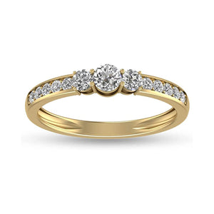 1/2 Carat TW Natural Diamond Wedding/Engagement Ring in 14K White Gold (J-K Color, I2-I3 Clarity)