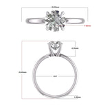 1.5 Carat Natural Diamond Solitaire Ring 14K White Gold 4 Prong (J-K Color I2-I3 Clarity)